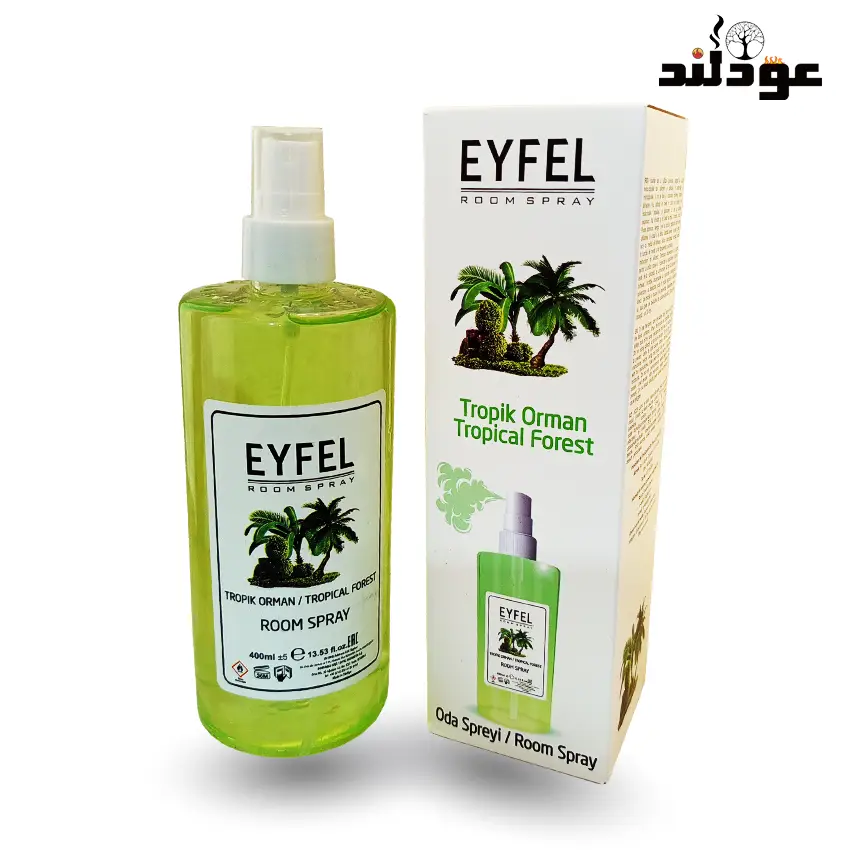 اسپری خوشبوکننده ایفل رایحه جنگل استوایی (Tropical Forest) حجم ۴۰۰ میل | EYFEL Room Spray